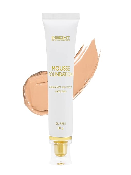 Insight Cosmetics Mousse Foundation with SPF-15|Oil Free|Pore Filler|Long Lasting|Flawless Matte Look|Best Selfie Make-up,30gm(Mousse-01)