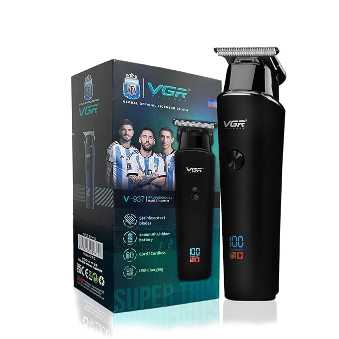 VGR V-937 Professional Corded & Cordless Hair Trimmer (Black)