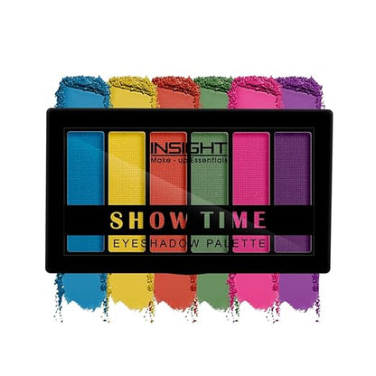 Insight Cosmetics Show Time 6 Color Eyeshadow Palette|Matte|Shimmer|Beginner Friendly & Long Lasting Eye Shadow Palette|Long Wearing And Easily Blendable Eye Makeup Palette_Color Coded