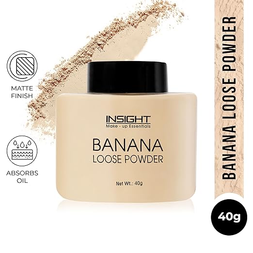 Insight Banana Loose Powder |Make Up Setting Powder |Provides Long-lasting Coverage |Reduces Shine|Loose Powder(Banana Powder)