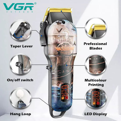 VGR V-689 Hair Clipper For Men, Brown