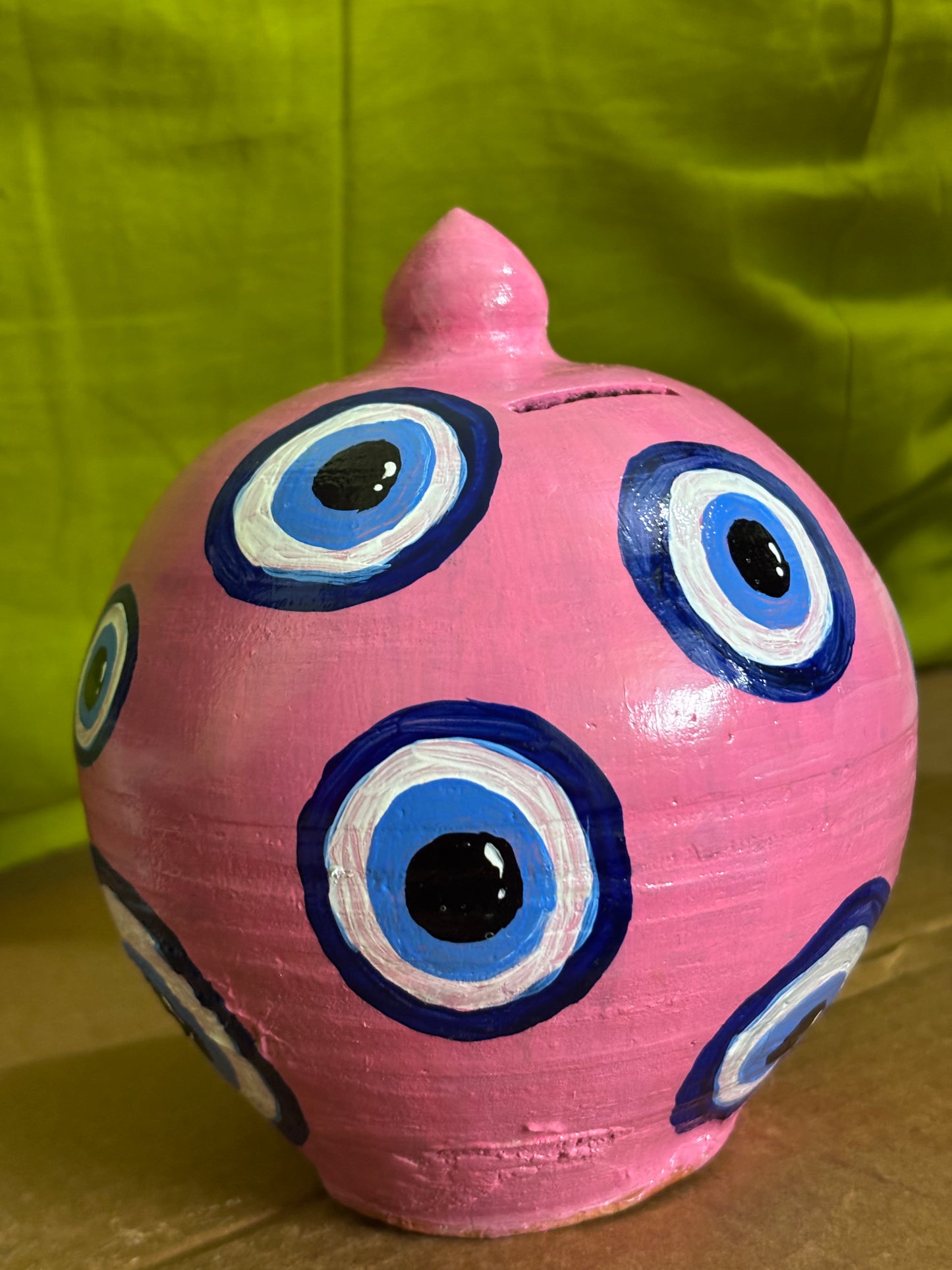 Evil eye hand-painted Gullak -1