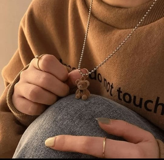 Korean Teddy Bear Necklace