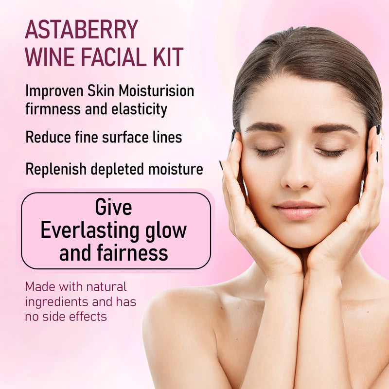 ASTA BERRY - Wine Mini Facial Kit | For Glow & Brighter Skin tone(100ml)