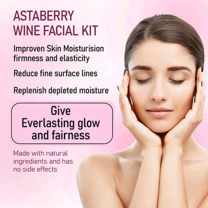 ASTA BERRY - Wine Mini Facial Kit | For Glow & Brighter Skin tone(100ml)