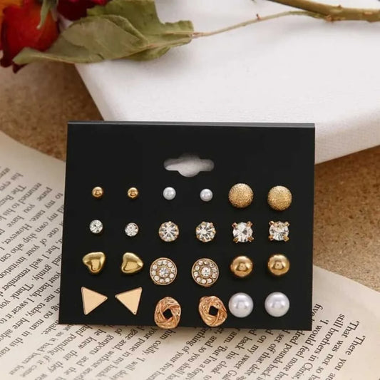 Pse Trending Korean 12 Stud Set Earrings