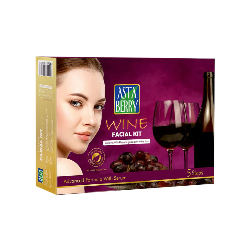 ASTA BERRY Wine Facial Kit | For Glow & Brighter skin tone(270ml)